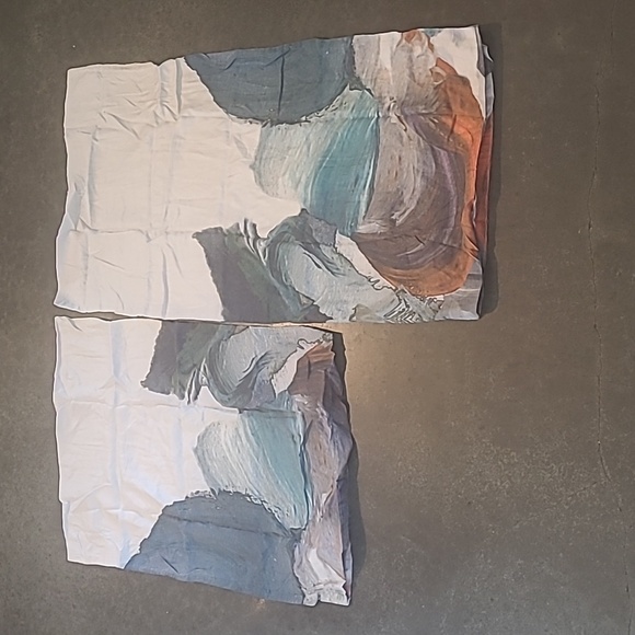 WEST ELM ARTISTS PALETTE BRUSHSTROKE PILLOW SHAM COVERS 1 STANDARD 1 KING - Picture 3 of 8